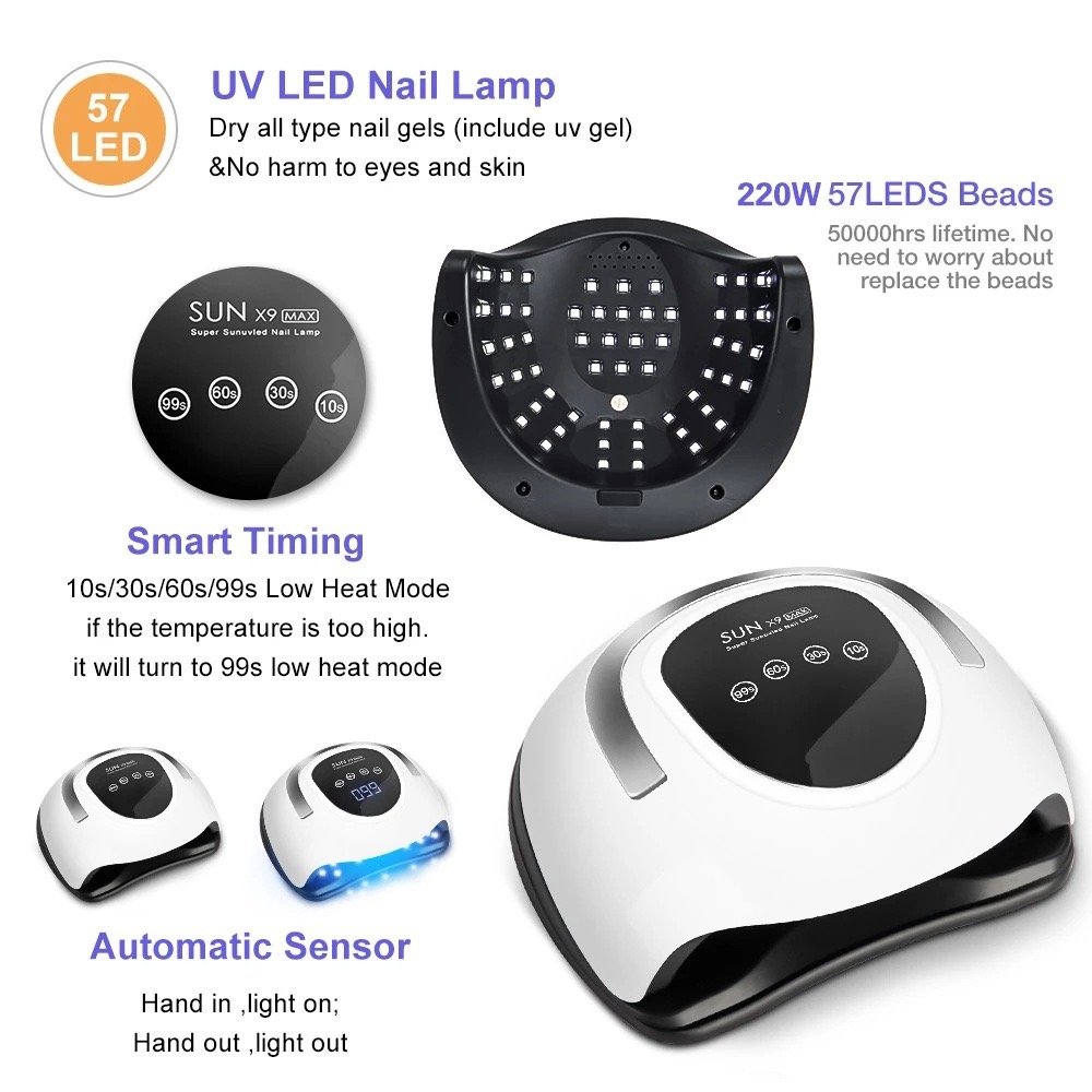 Portable 72W Quick Drying UV LED Nail Dryer Professional Nail Equipment