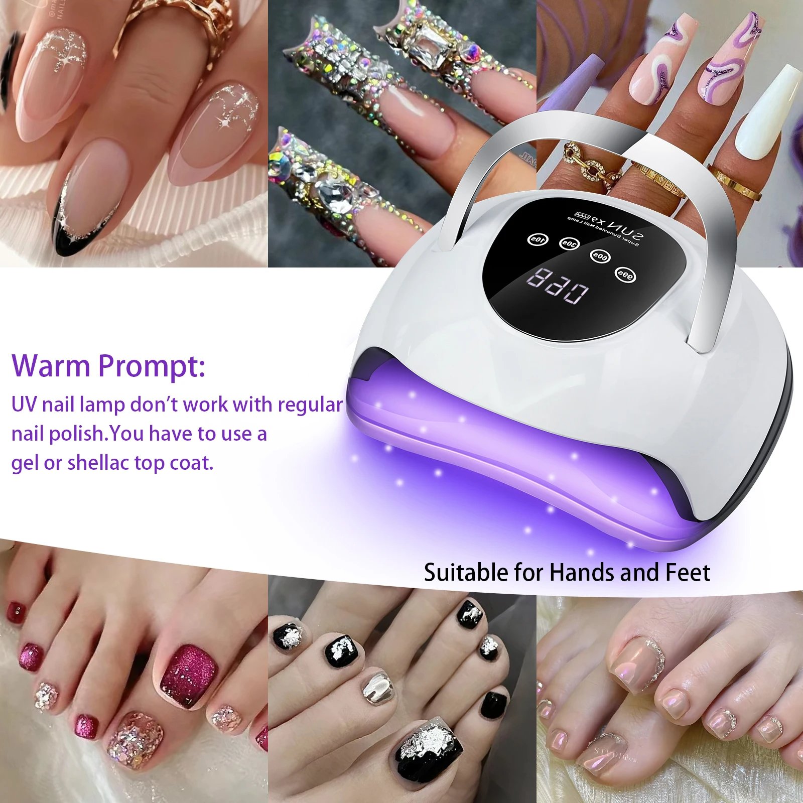 Portable 72W Quick Drying UV LED Nail Dryer Professional Nail Equipment