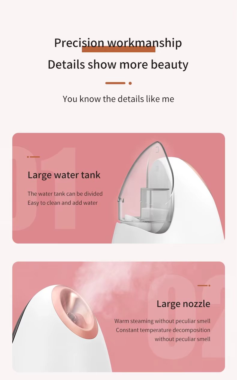 Portable Facial Steamer Ionic Mist Humidifier Spa Facial Skincare