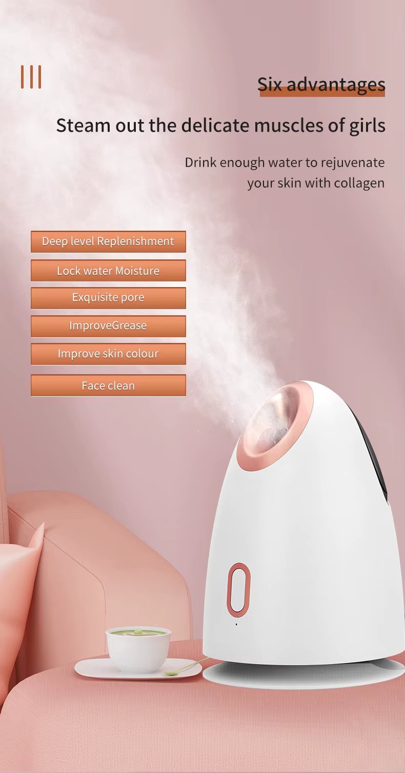 Portable Facial Steamer Ionic Mist Humidifier Spa Facial Skincare
