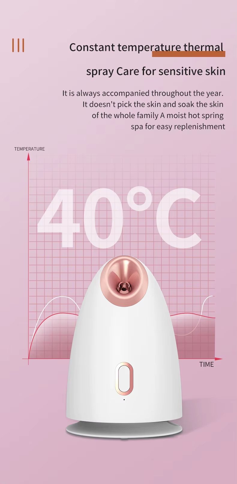 Portable Facial Steamer Ionic Mist Humidifier Spa Facial Skincare