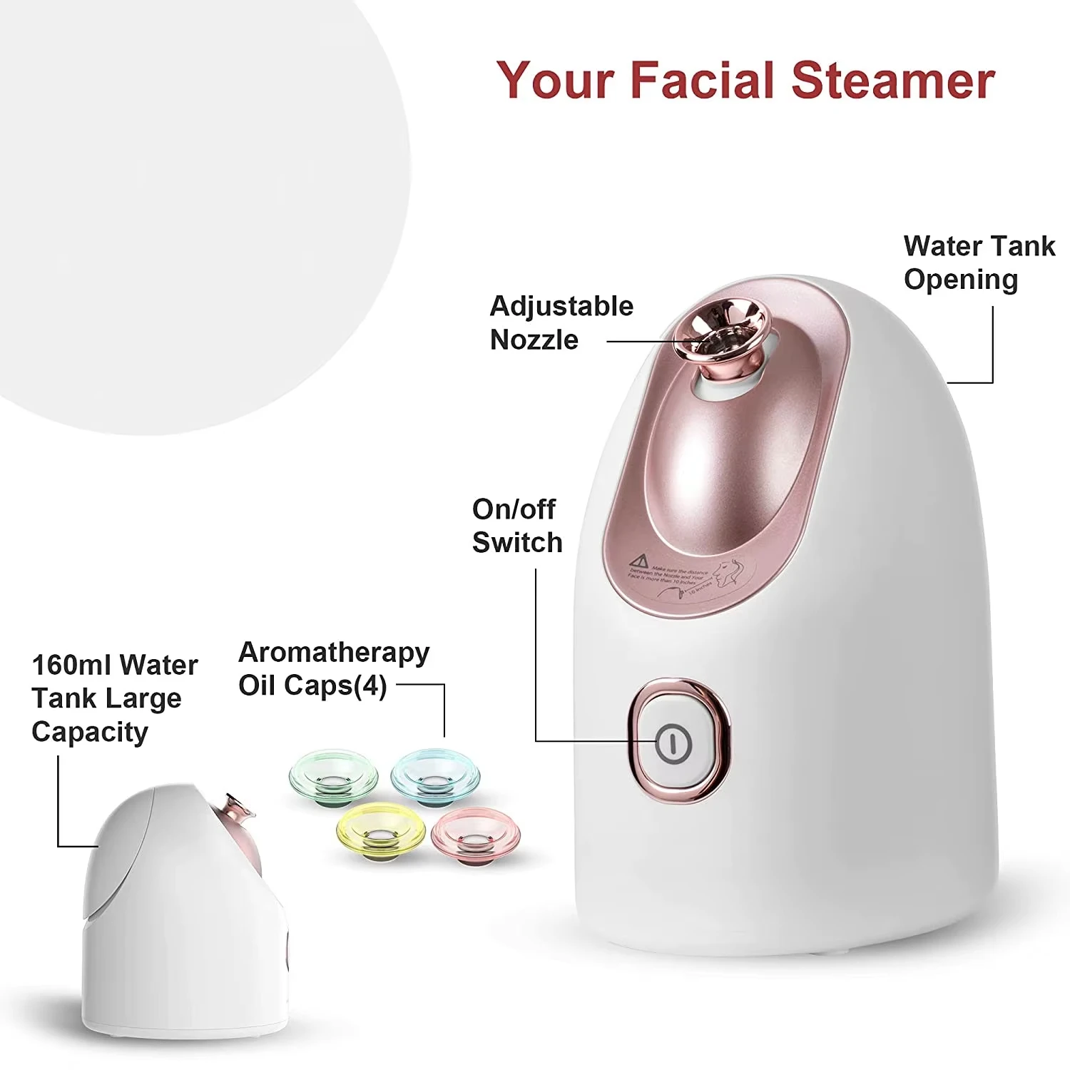 Professional Facial Steamer Adjustable Nozzle