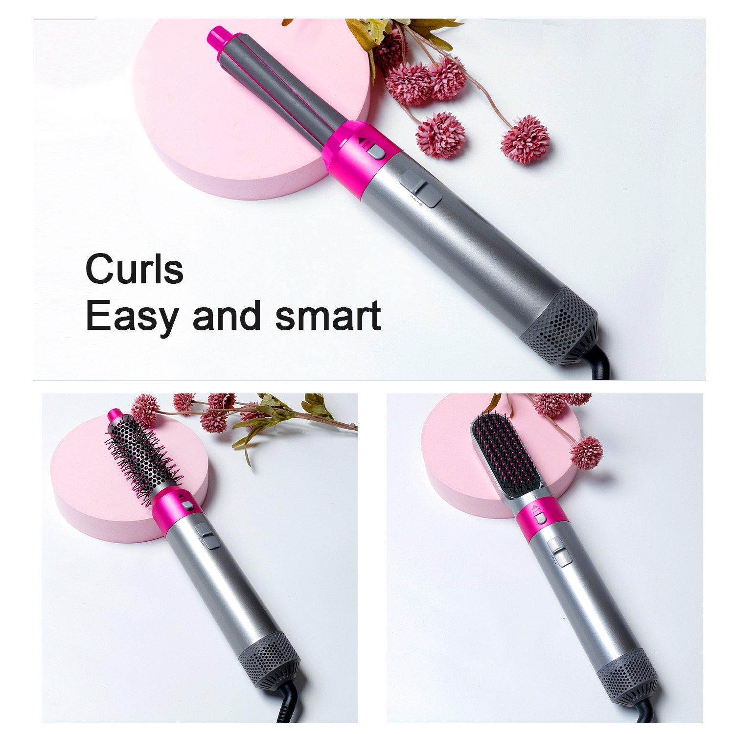 1000W 5 in 1 Professional Salon Electric Hair Dryer Hair Straightener Hair Multi Styler