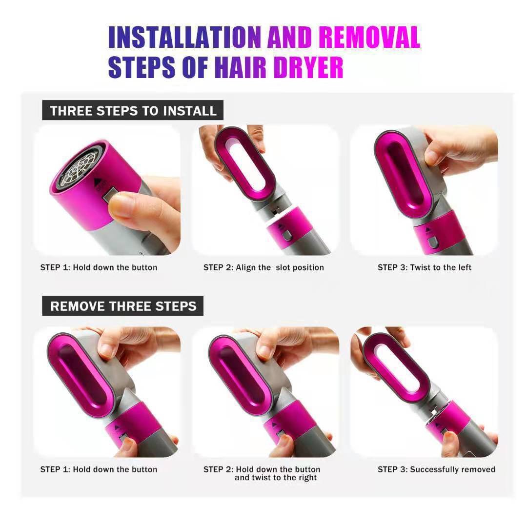 1000W 5 in 1 Professional Salon Electric Hair Dryer Hair Straightener Hair Multi Styler