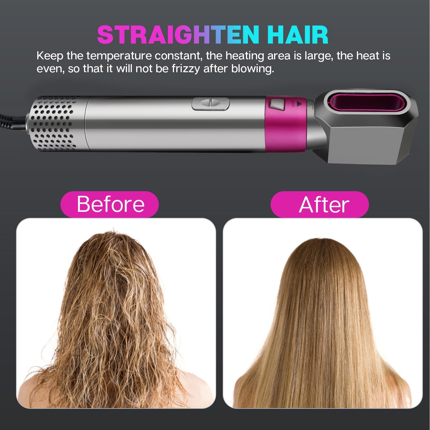 1000W 5 in 1 Professional Salon Electric Hair Dryer Hair Straightener Hair Multi Styler