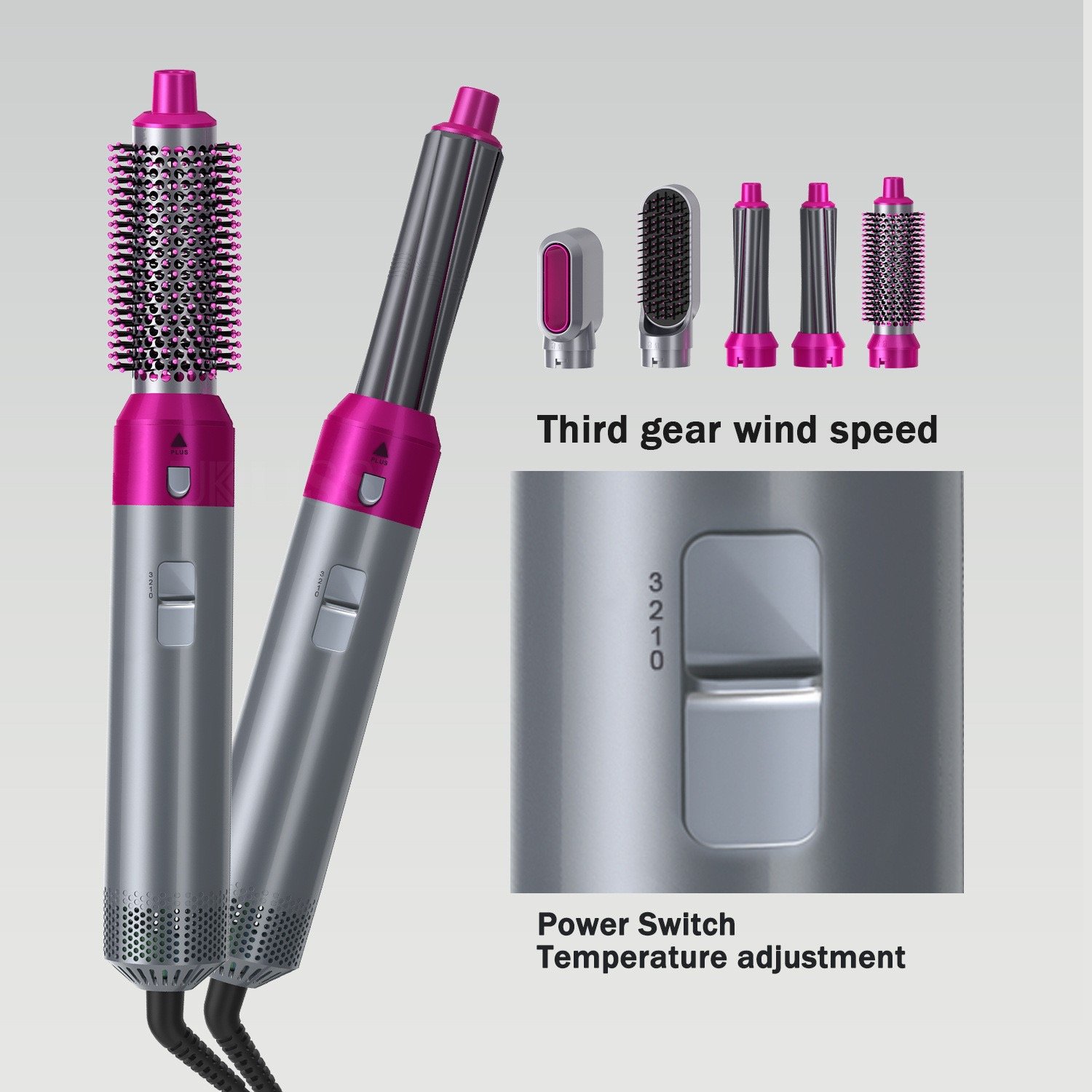 1000W 5 in 1 Professional Salon Electric Hair Dryer Hair Straightener Hair Multi Styler