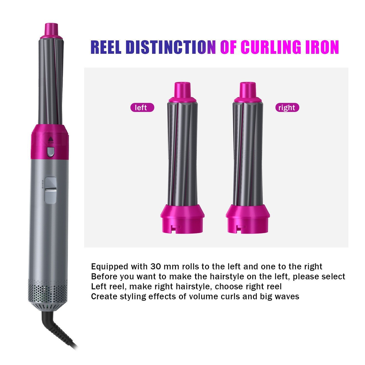 1000W 5 in 1 Professional Salon Electric Hair Dryer Hair Straightener Hair Multi Styler