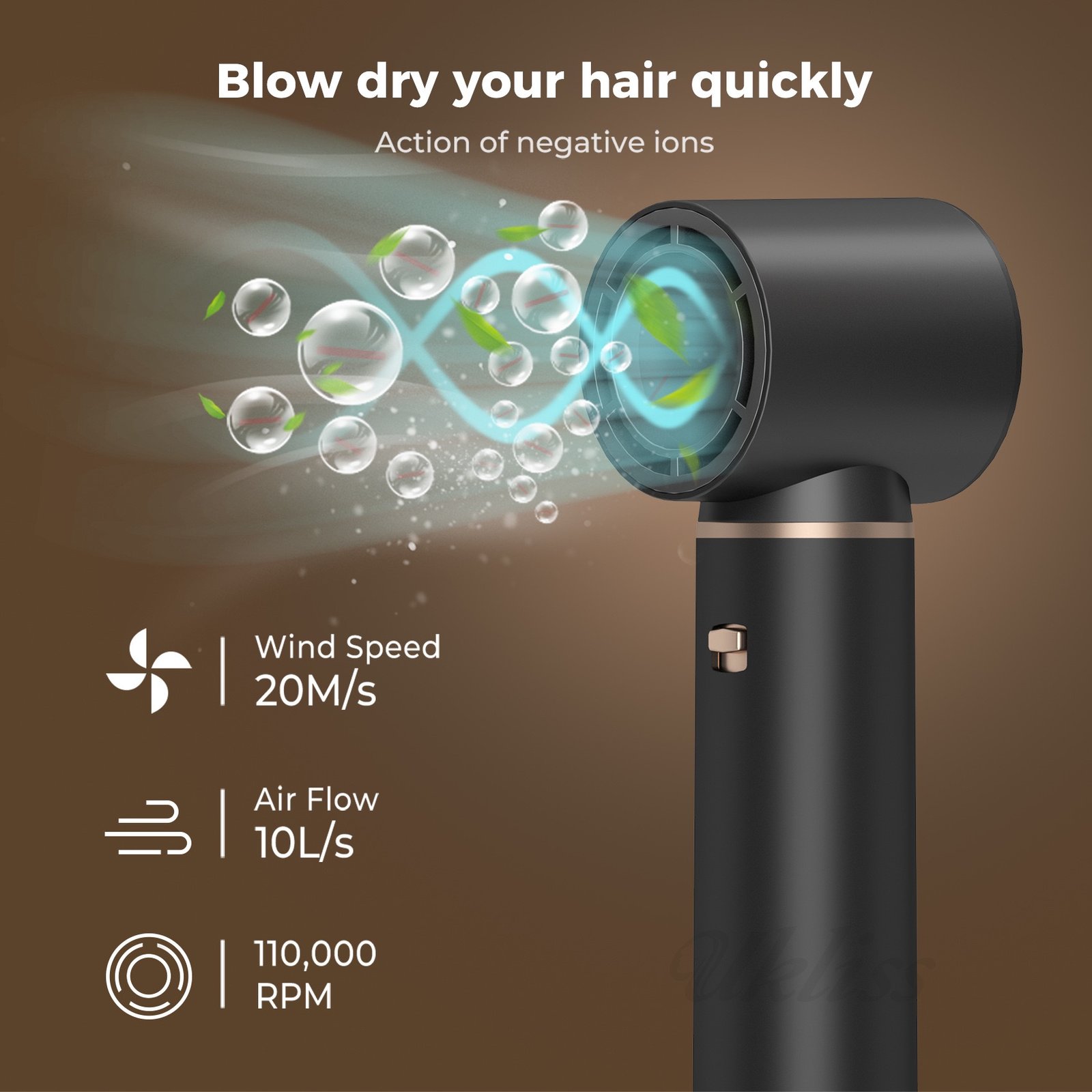 1300W 5 in 1 Hot Air Comb Blower Dryer Multi Styler Tool Hair Dryer Brush
