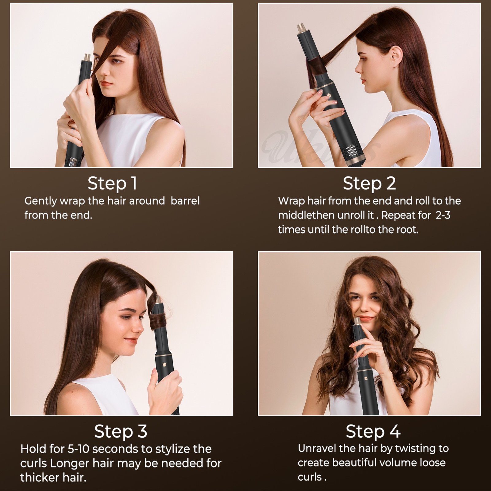 1300W 5 in 1 Hot Air Comb Blower Dryer Multi Styler Tool Hair Dryer Brush