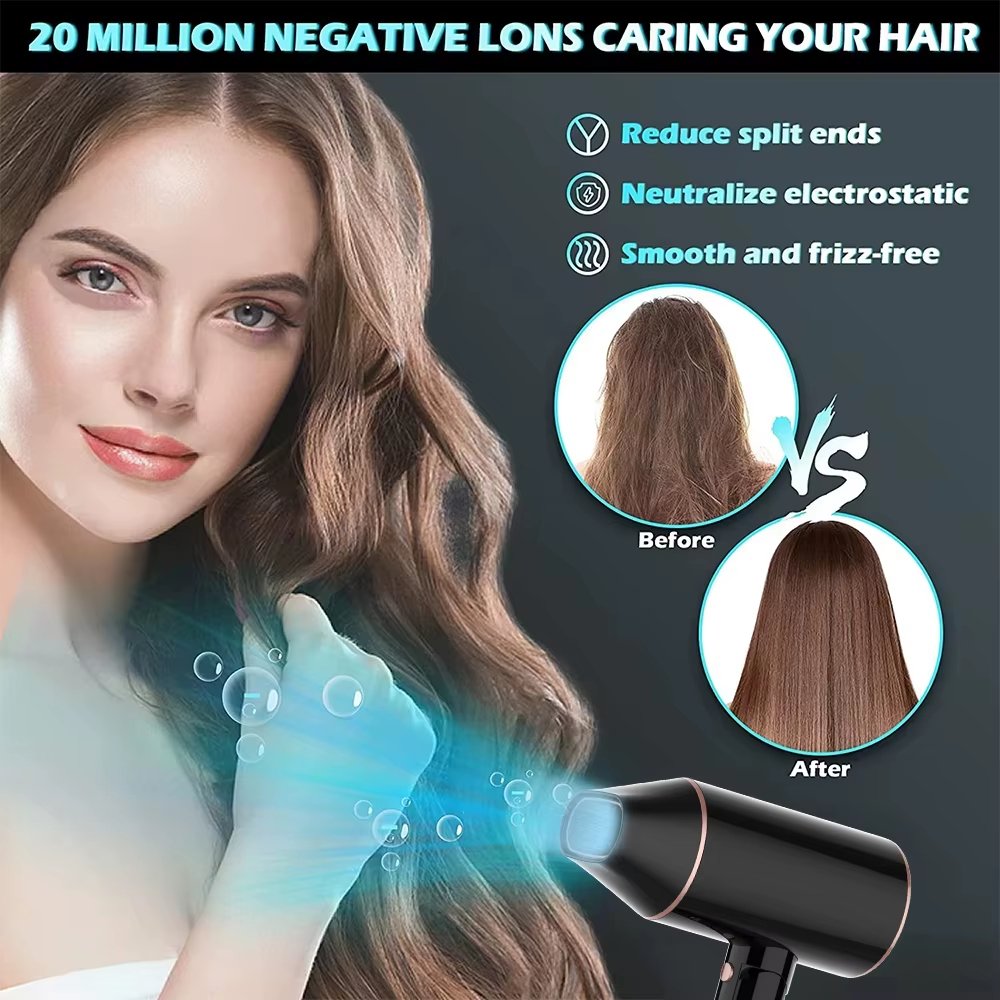 2000W DC Motor High Speed Folding Hair Dryer