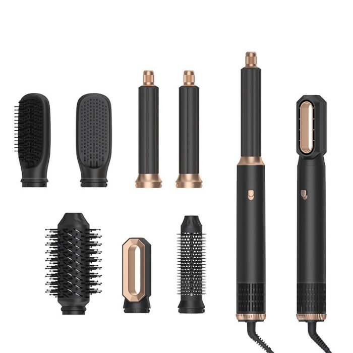 6 in 1 Ionic Hair Dryer Multi-Function Hair Styling Tool One Step Curling Iron Hair Straightener Brush