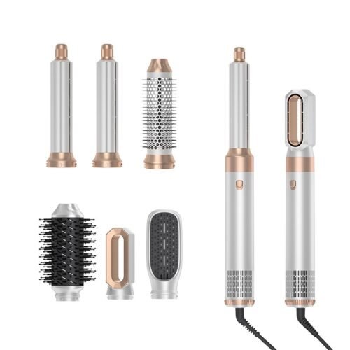 6 in 1 Ionic Hair Dryer Multi-Function Hair Styling Tool One Step Curling Iron Hair Straightener Brush