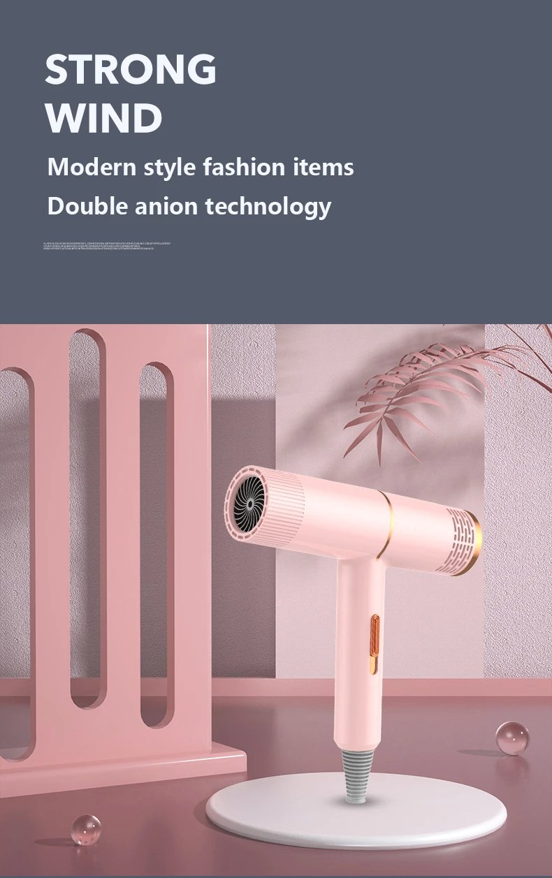 Fashion Strong Wind Portable Constant Temperature Hair Dryer Hot Air and Cold Air Salon Dryer
