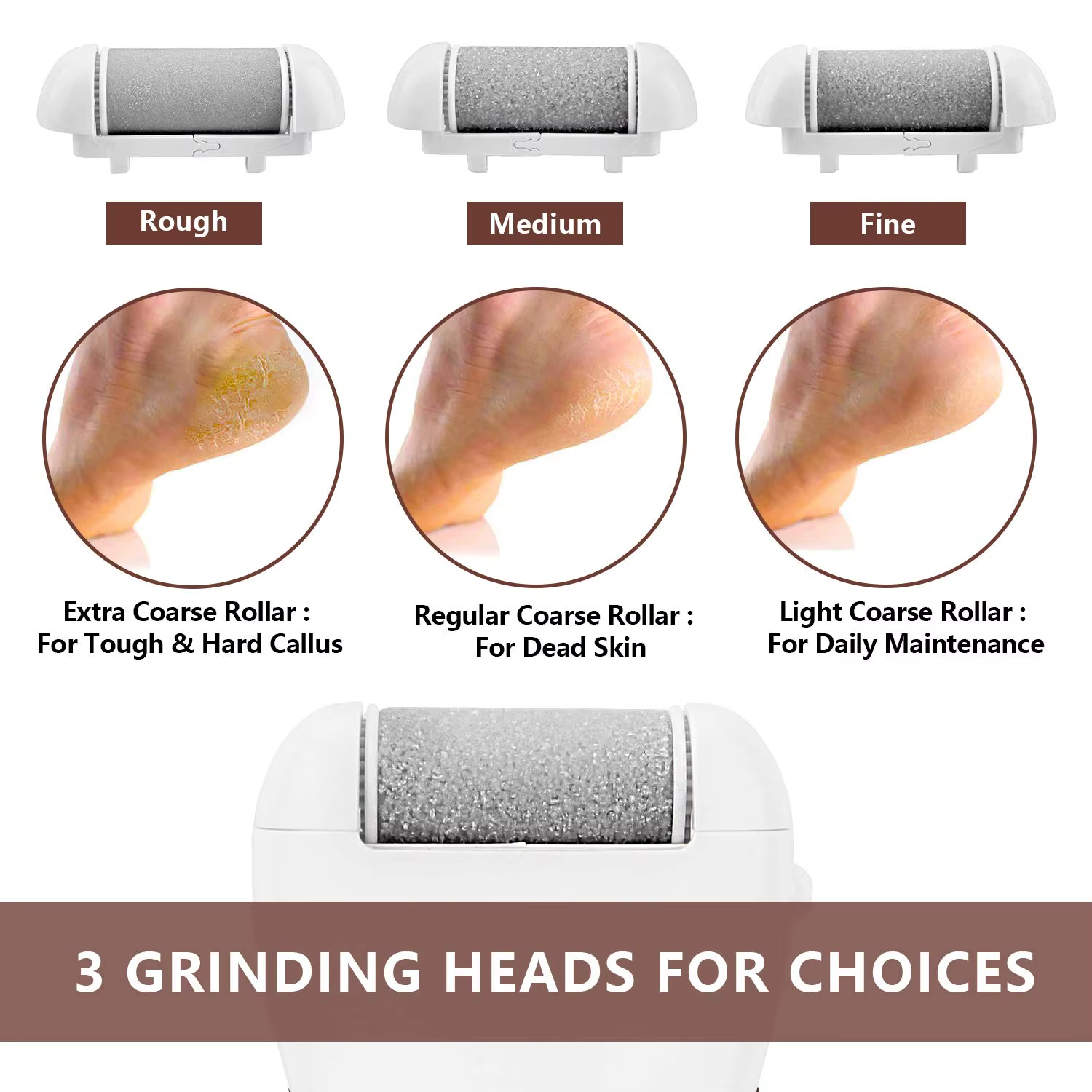 Waterproof Electric Foot Grinder Callus Remover