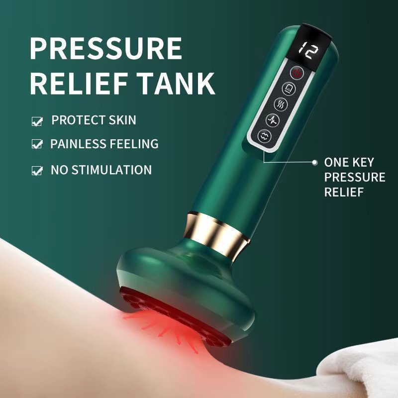 12 Level Electric Vacuum Cupping Body Massager Body Fat Scraping Gua Sha Tool