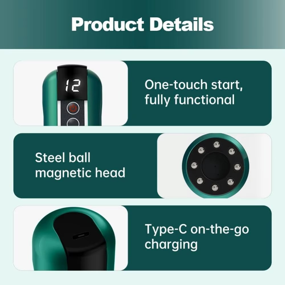 12 Level Electric Vacuum Cupping Body Massager Body Fat Scraping Gua Sha Tool