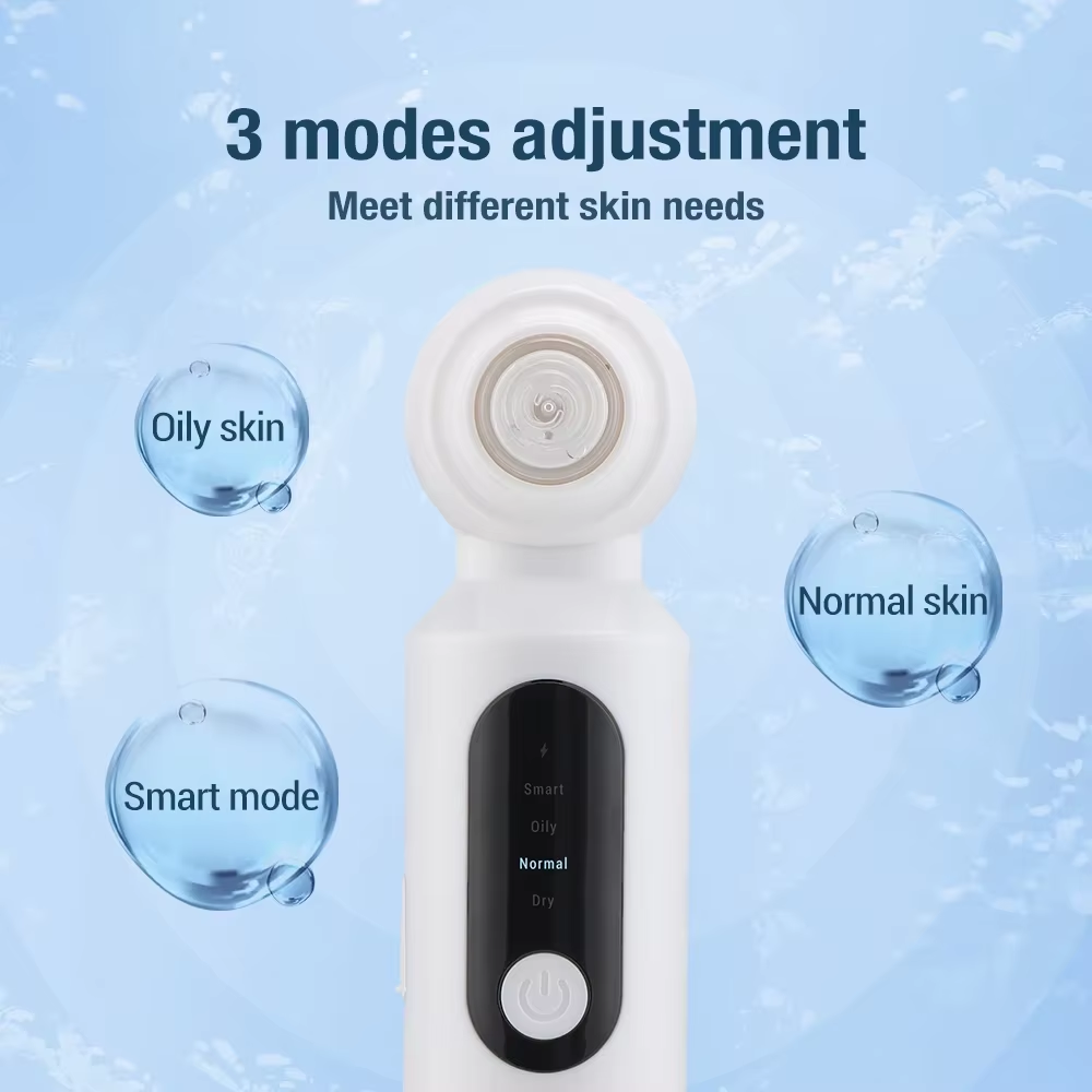 2 In1 Blue Light Deep Cleansing Vacuum Pore Face Cleansing Tool with Heating Mode