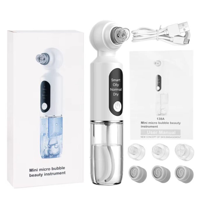 2 In1 Blue Light Deep Cleansing Vacuum Pore Face Cleansing Tool with Heating Mode