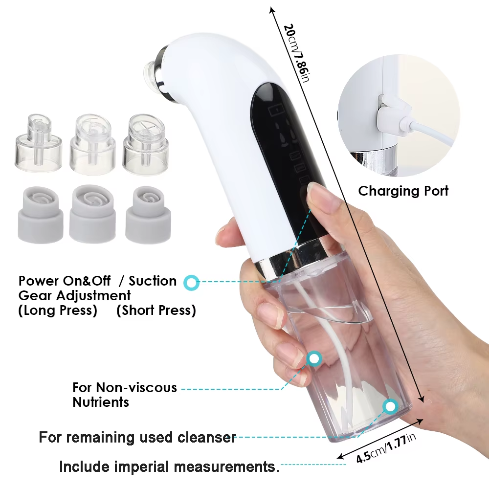 Electric Cleaner Mini Facial Skin Pore Micro Small Bubble Water Cycle Acne Vacuum Blackhead Remover