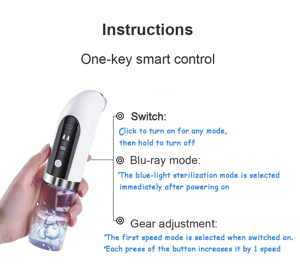 Electric Cleaner Mini Facial Skin Pore Micro Small Bubble Water Cycle Acne Vacuum Blackhead Remover