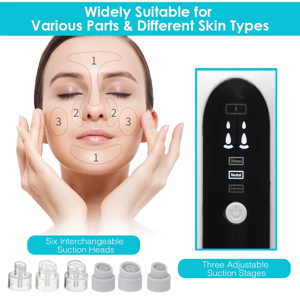 Electric Cleaner Mini Facial Skin Pore Micro Small Bubble Water Cycle Acne Vacuum Blackhead Remover
