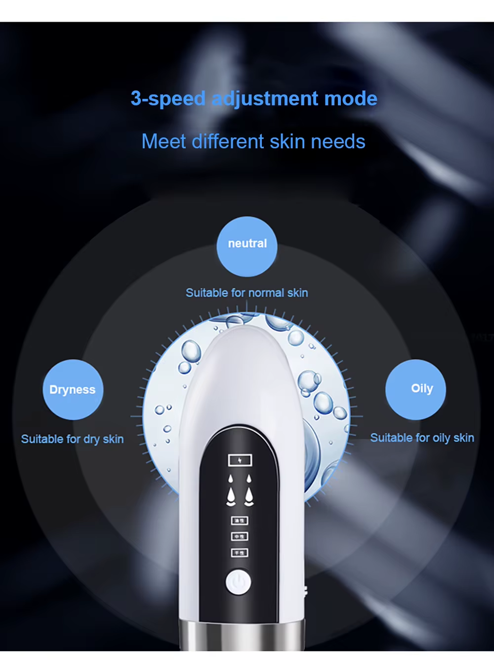 Electric Cleaner Mini Facial Skin Pore Micro Small Bubble Water Cycle Acne Vacuum Blackhead Remover
