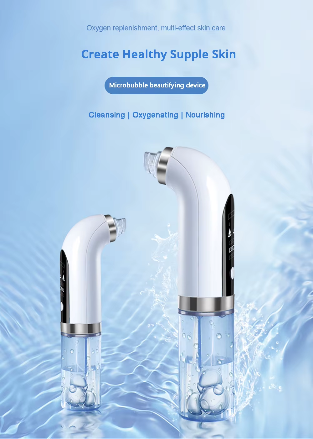 Electric Cleaner Mini Facial Skin Pore Micro Small Bubble Water Cycle Acne Vacuum Blackhead Remover