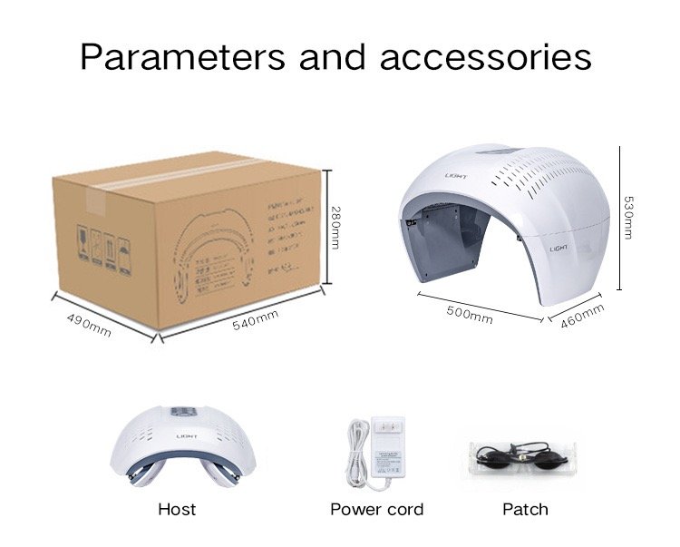 Foldable Design 7 Colors PDT LED Light Therapy Machine for Face Lifting