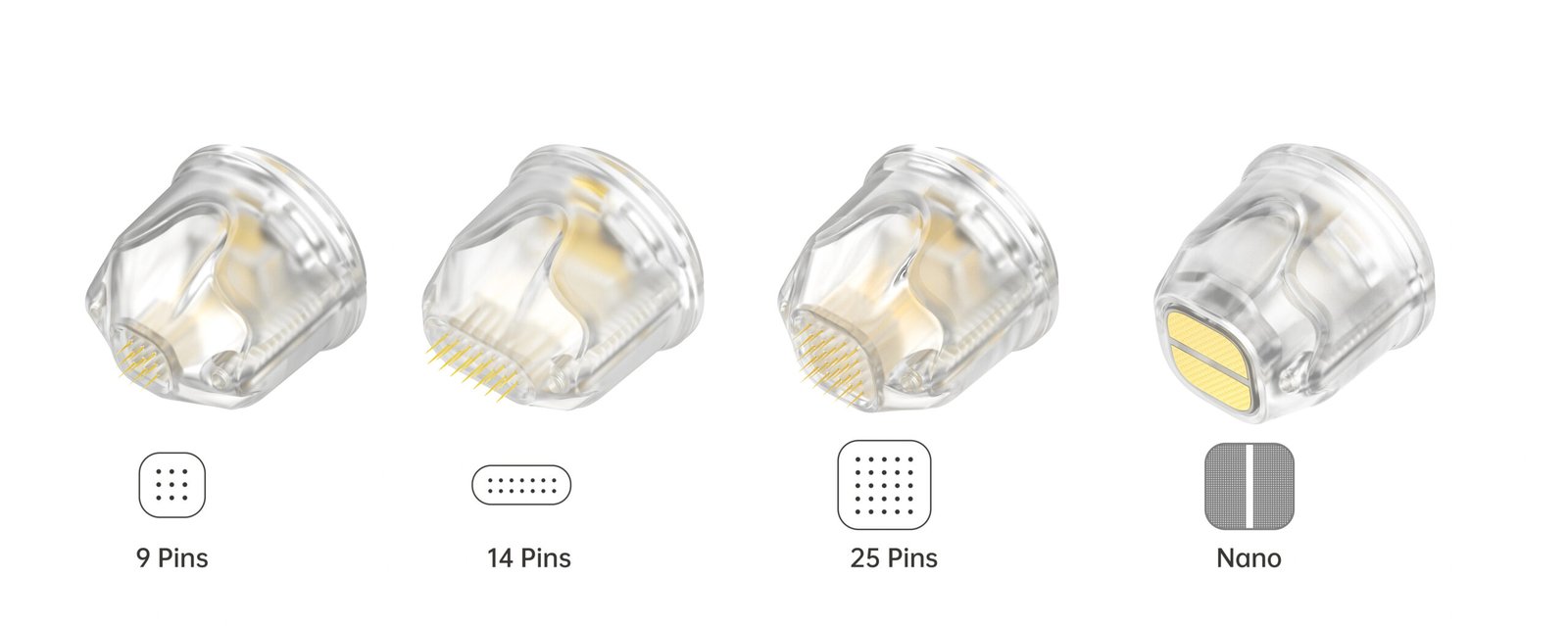 Microcurrent Electronic Pen LED Light Therapy Gold Needle EMS for Body Targeted Hair Growth Skin Rejuvenation