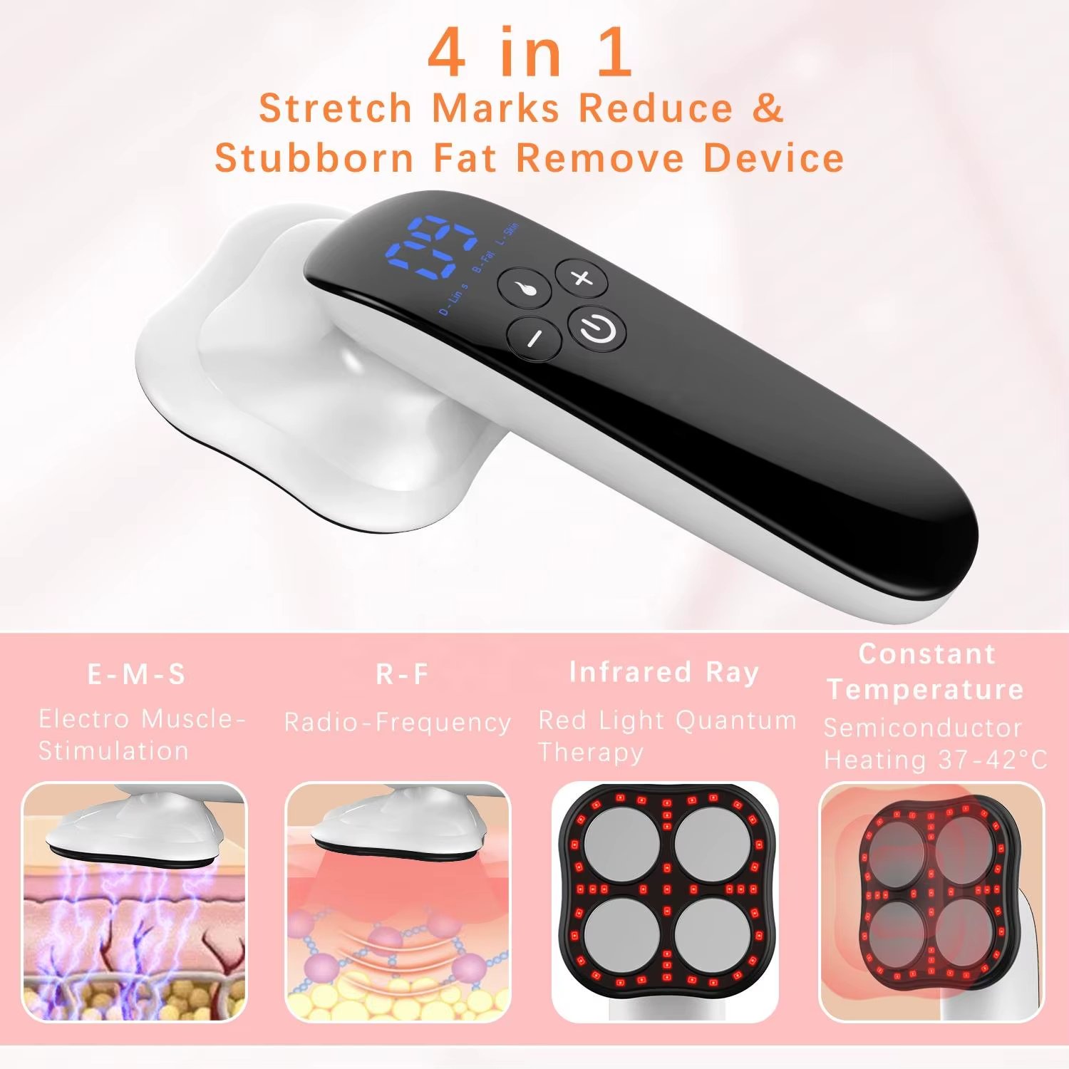 Red Light Therapy Hot Compress Body Slimming Machine Beauty Device for Belly Waist Butt Arms Legs