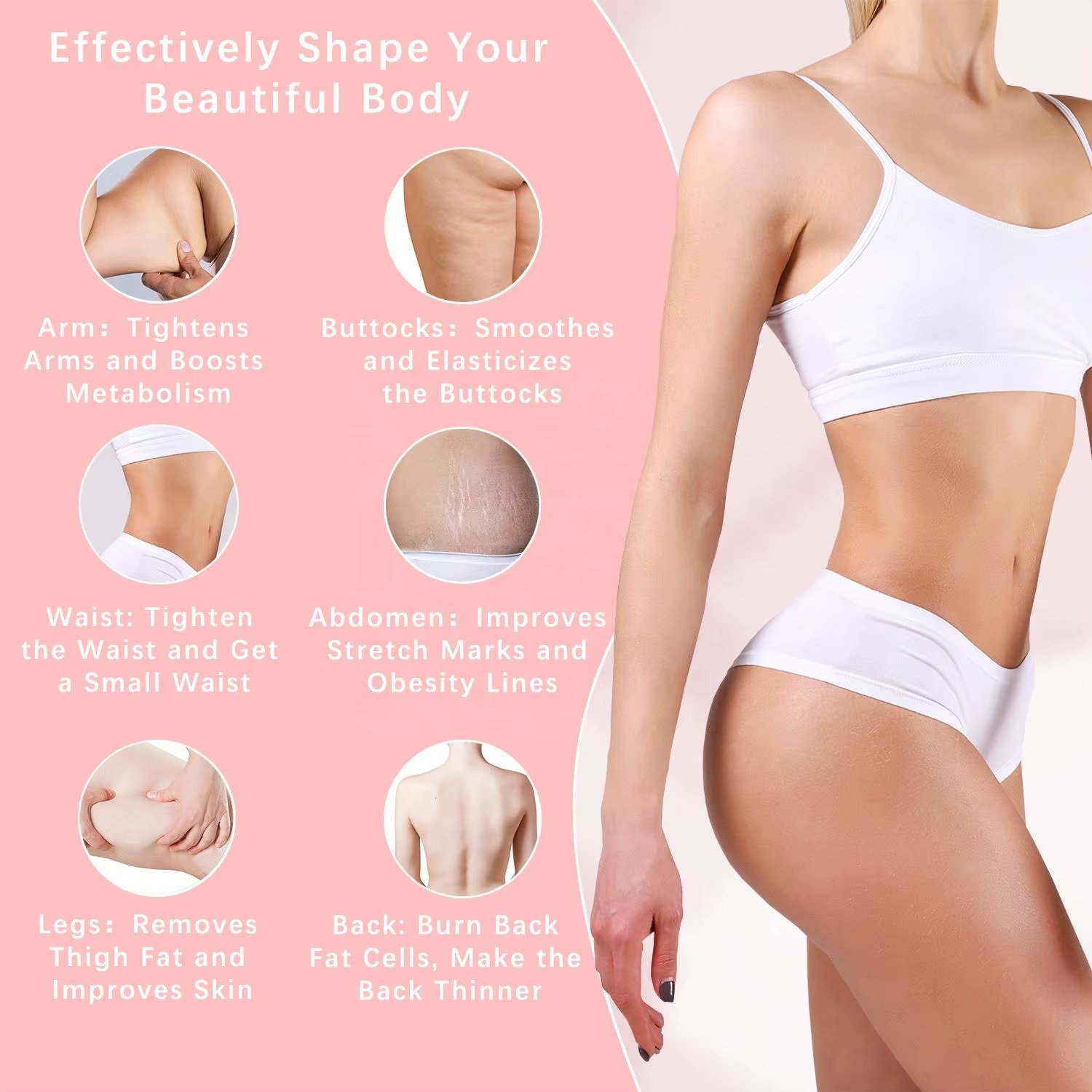 Red Light Therapy Hot Compress Body Slimming Machine Beauty Device for Belly Waist Butt Arms Legs