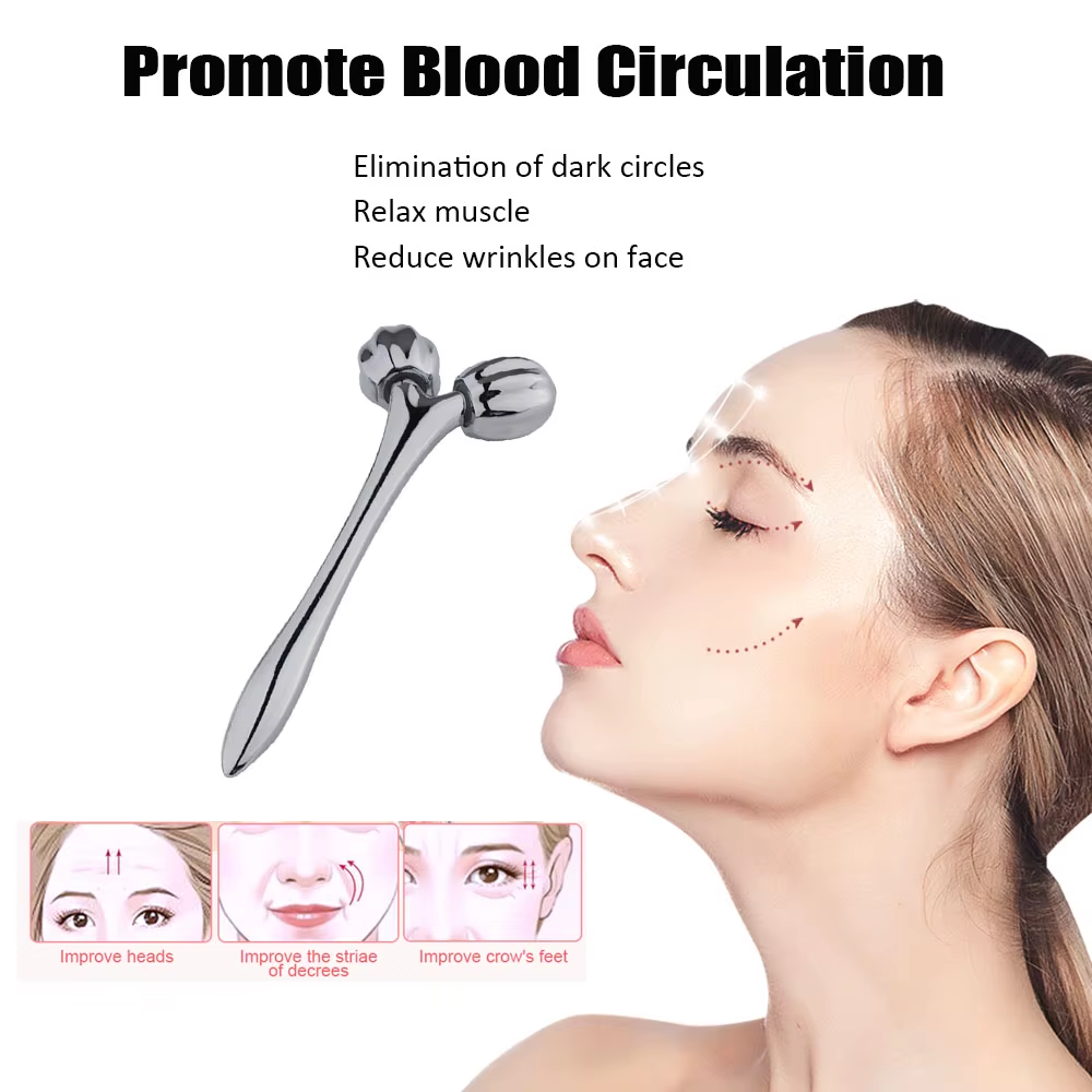 3D Massage Roller Stainless Steel Eye Removing Wrinkles Tightening Skin Massage Tool