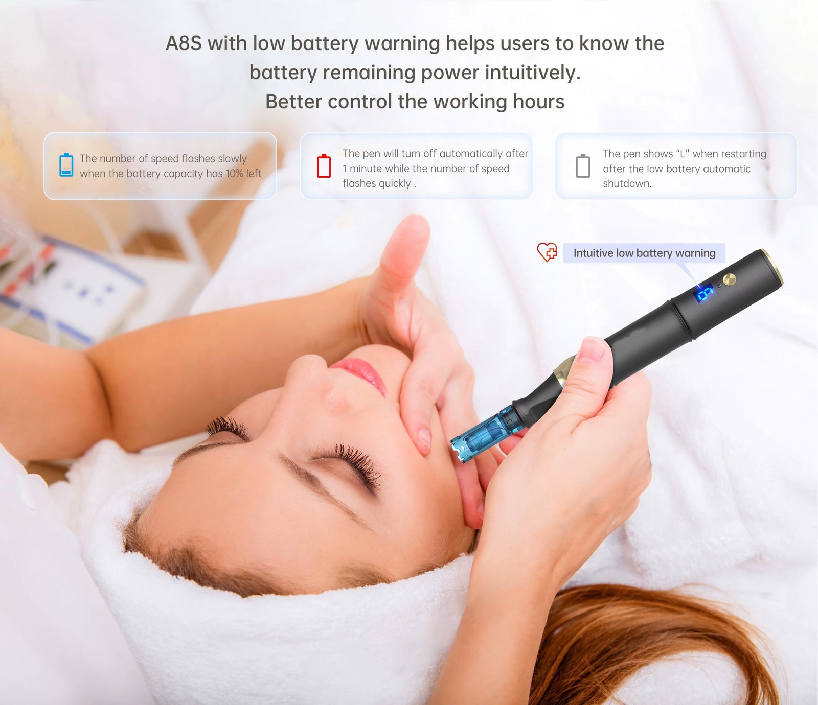 Microneedling Pen Device 6 Adjustable Speed Facial Care Device