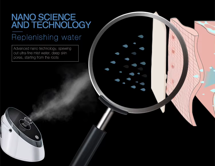 Professional Portable Hot Mist Nano Ionic Face Warm Steam Deeply Skin Sauna Facial Steamer
