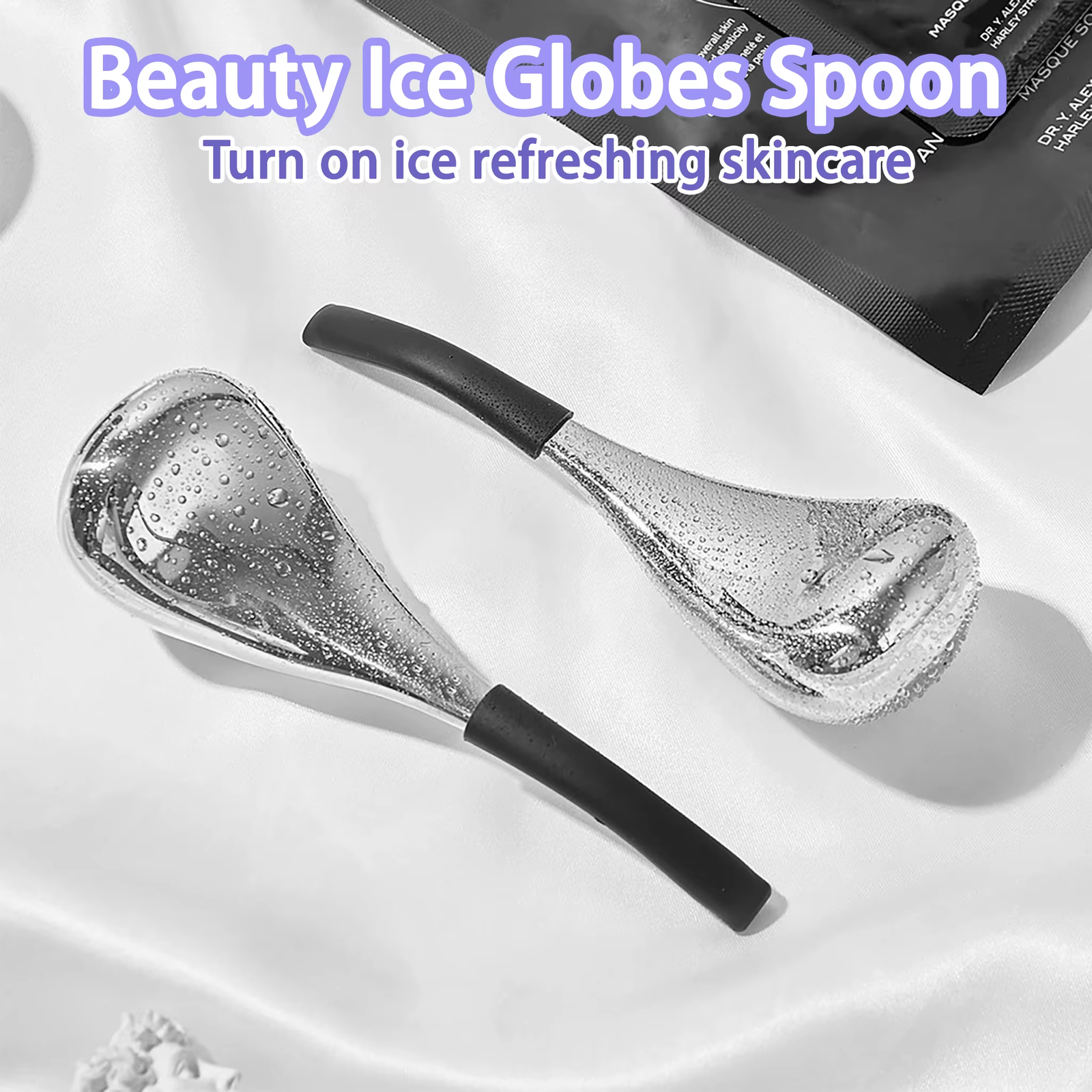 Stainless Steel Ice Globes Facial Ice Roller Massager Face Cooling Tighten Skin