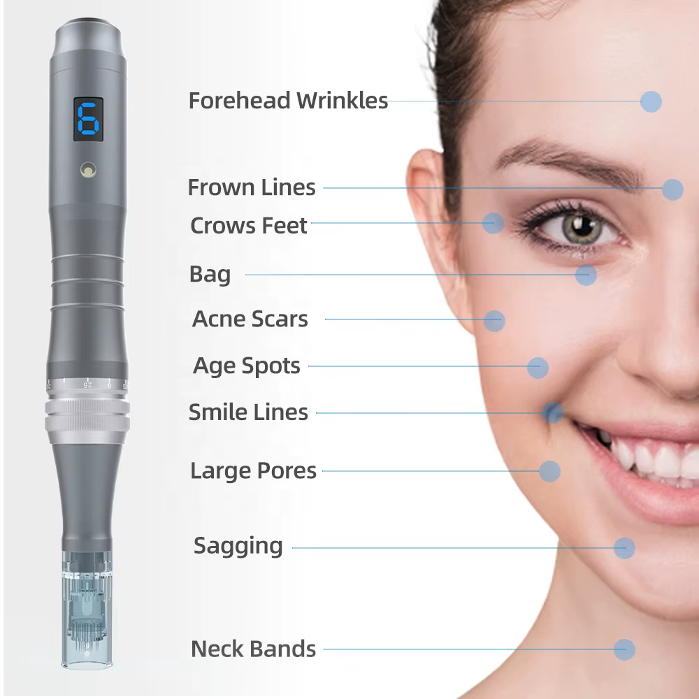 Wireless Micro Needling Pen for Anti Wrinkle Acne Scars Salon Use Beauty Device