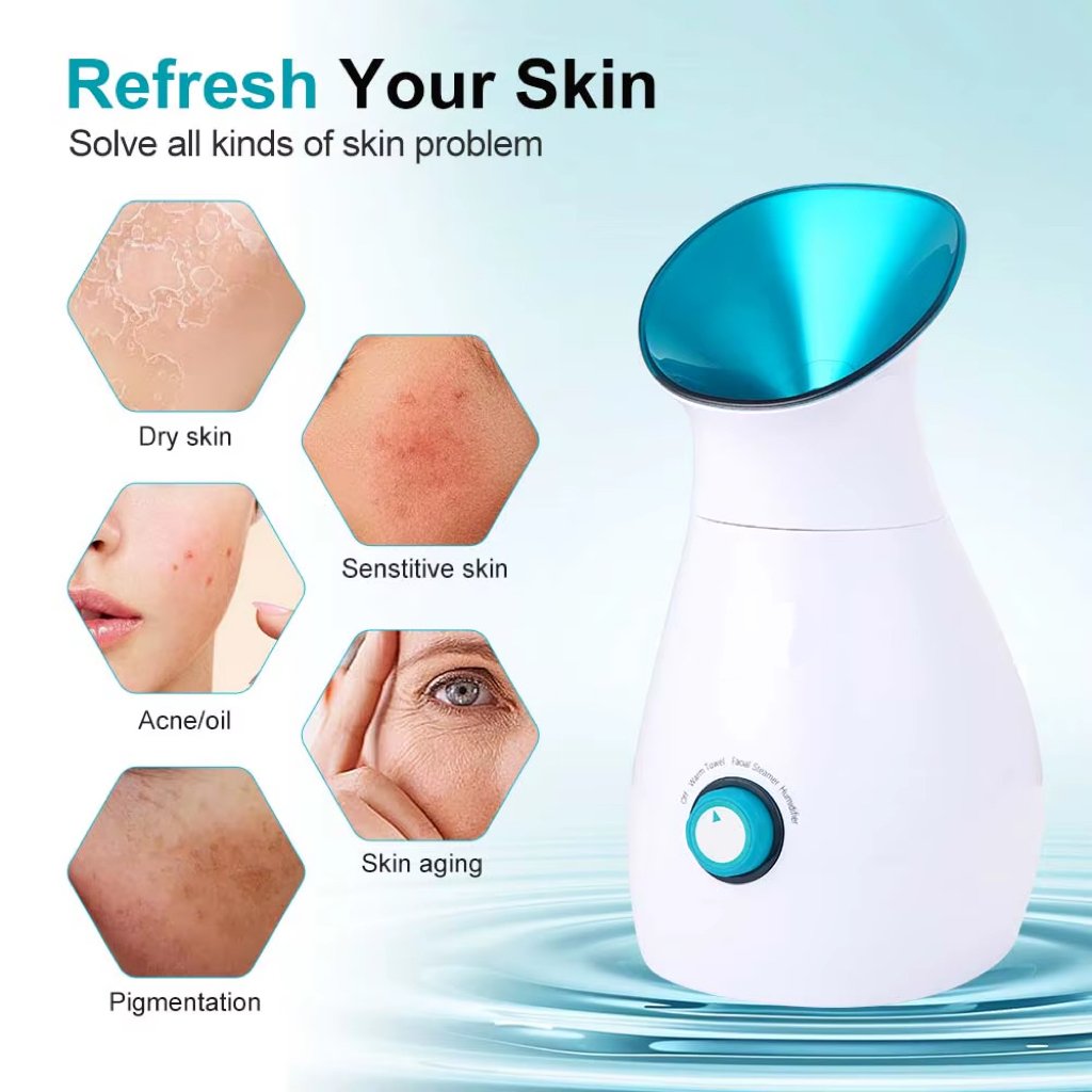 3 in 1 Facial Sauna Steamer Ionic Face Humidifier Facial Steamer With Towel