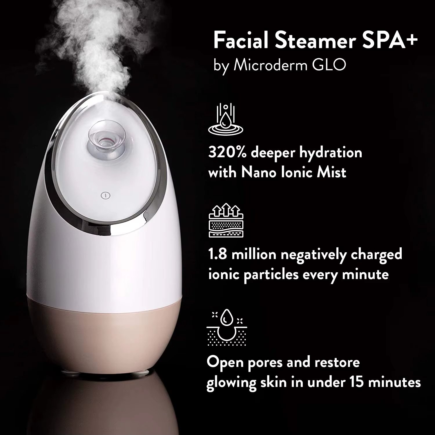 Professional Popular Sensor Touch Nano Ionic Facial Steamer Portable Spa Electric Face Steaming