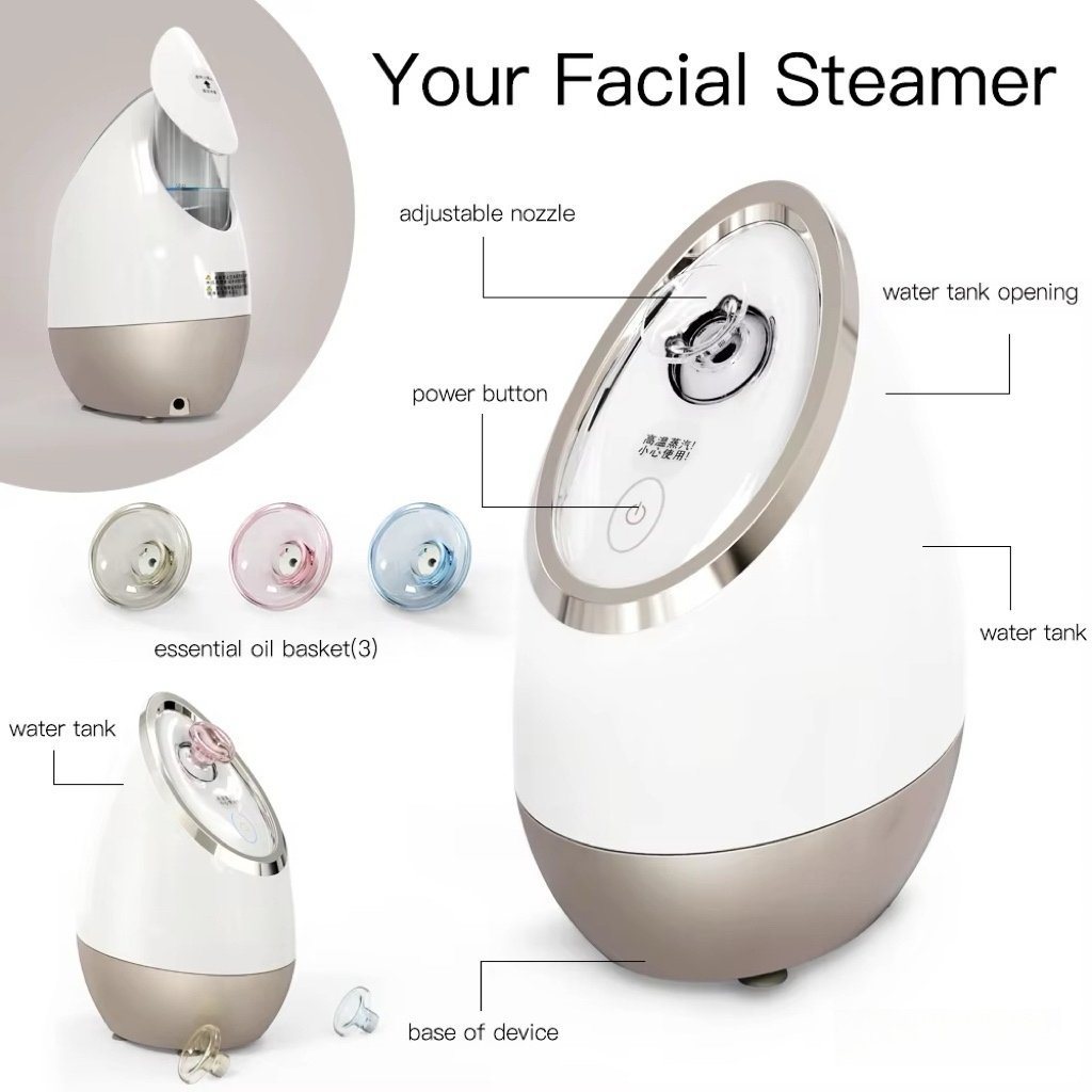 Professional Popular Sensor Touch Nano Ionic Facial Steamer Portable Spa Electric Face Steaming