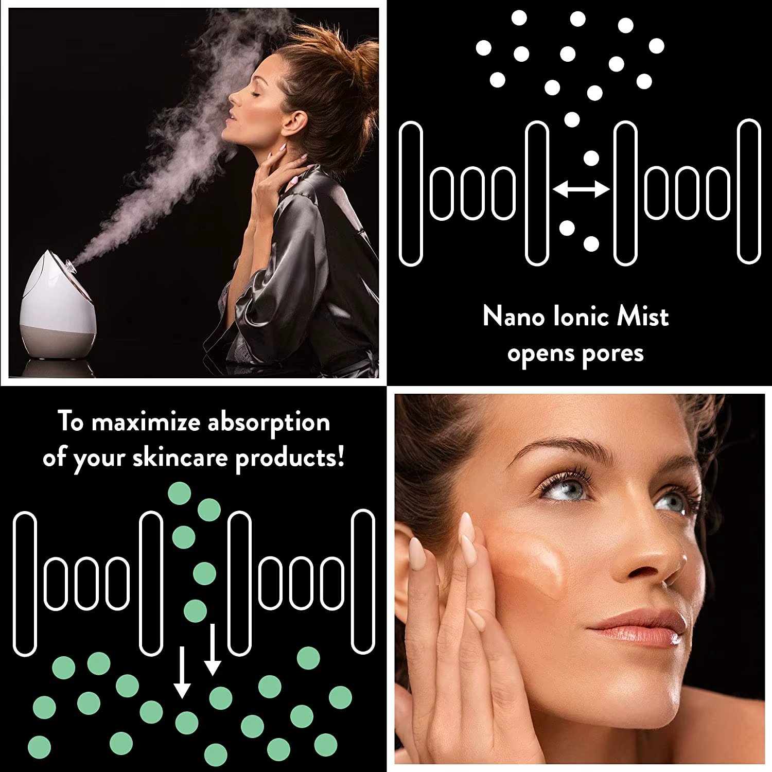 Professional Popular Sensor Touch Nano Ionic Facial Steamer Portable Spa Electric Face Steaming