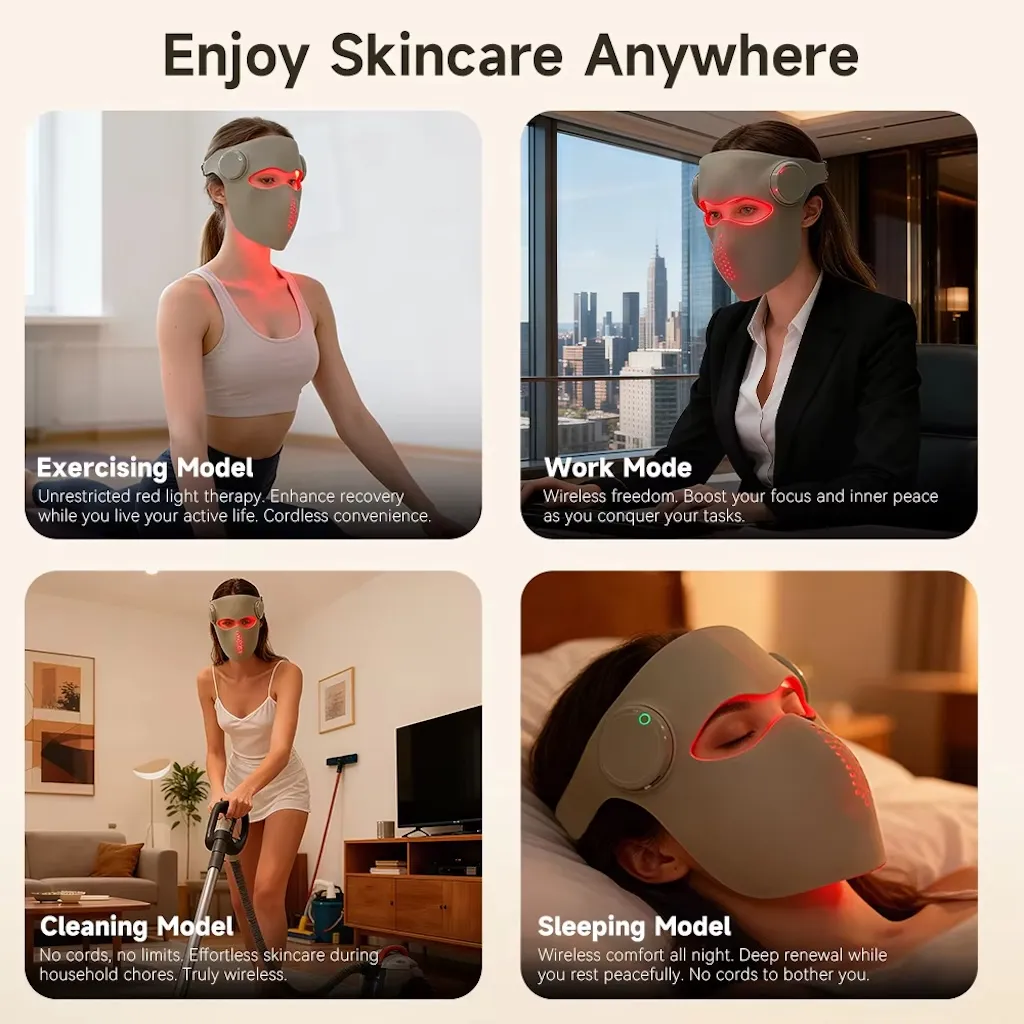 Enjoy the Skincare anywhere for this lightweight LED face mask 
