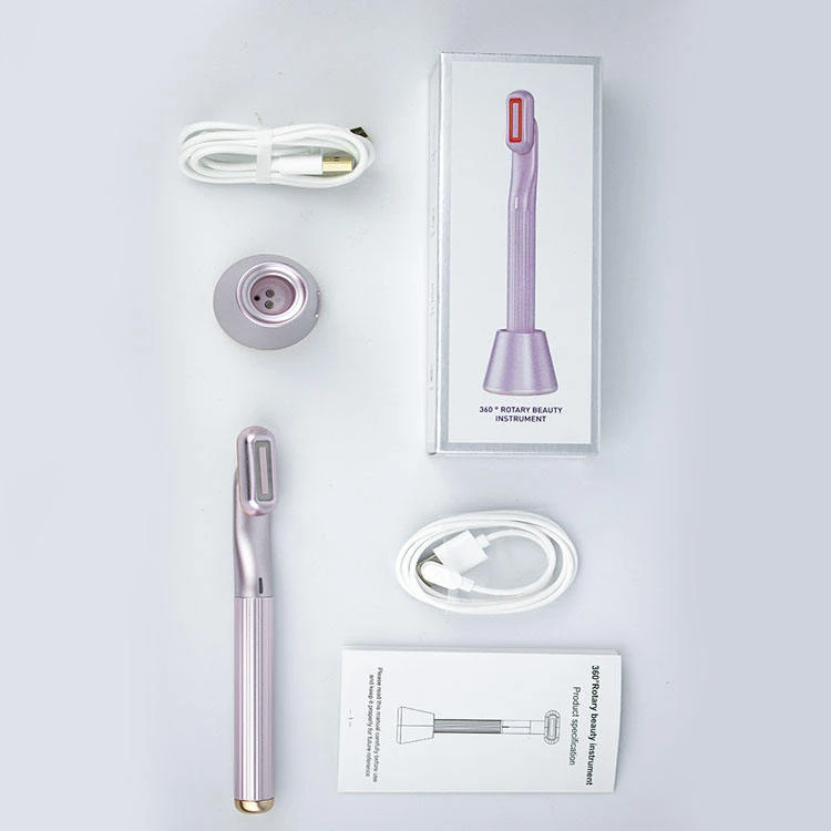 Electronic Heat Vibration Led Facial Wand Wholesale Packaging
