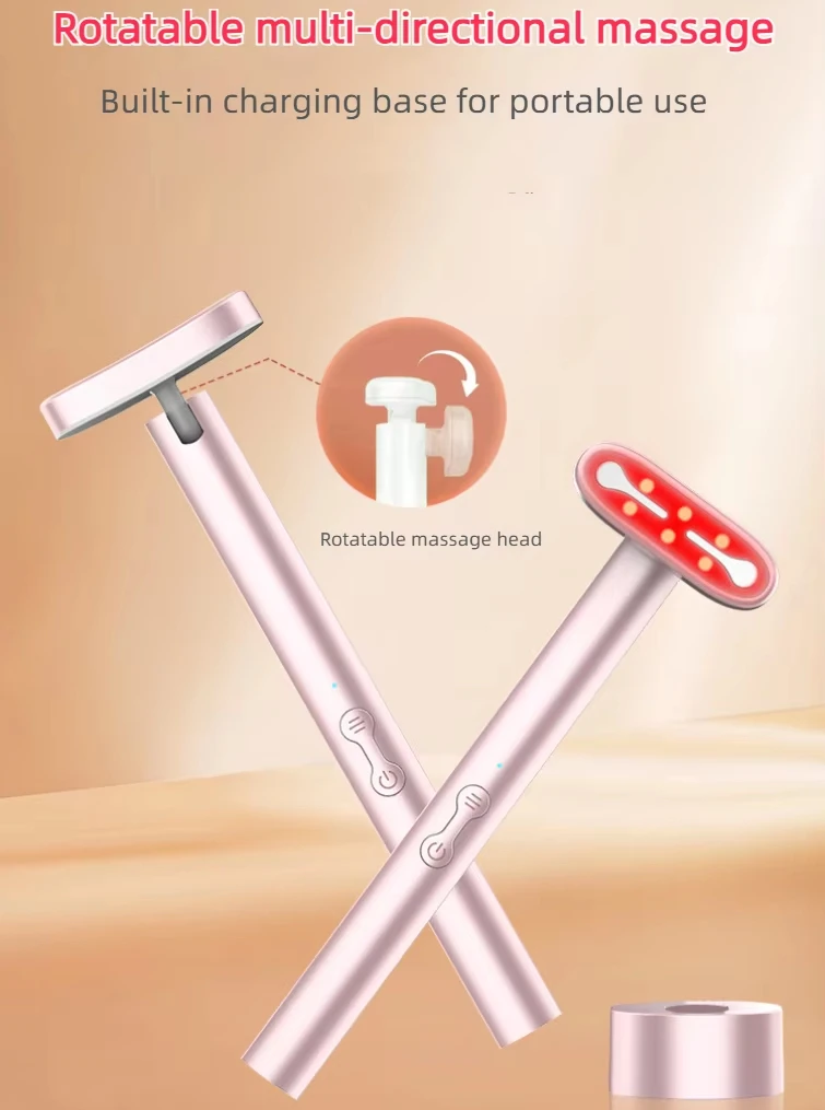 90 Degree Rotation Red Light Face Wand OEM