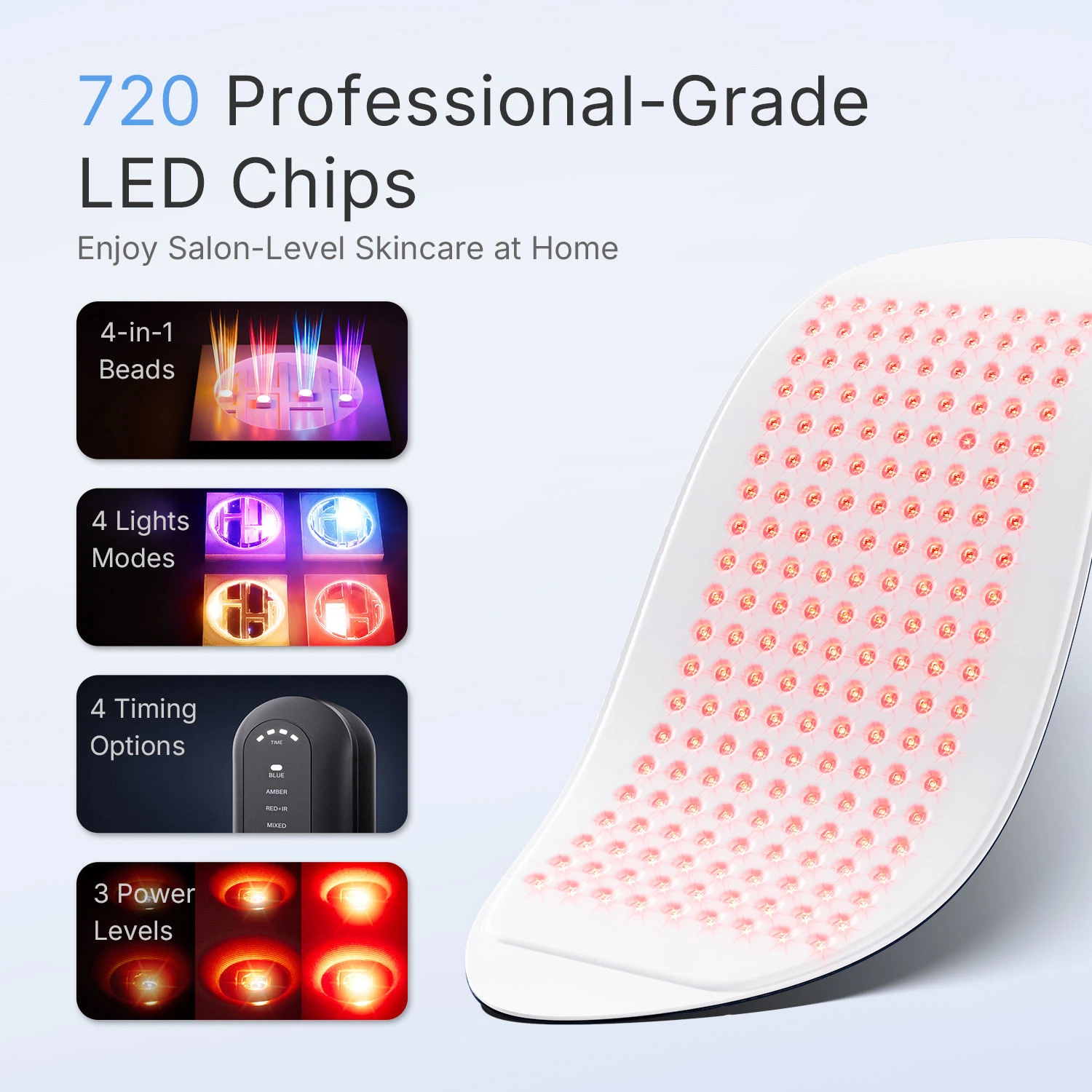 PDT LED Light Therapy Machine 4 Mode Design